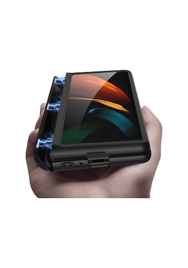 Galaxy Z Fold 2 Kılıf Zore M-Magnet Kılıf Siyah