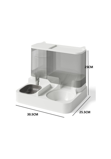 Suntek 2& 39 Si 1 Arada Evcil Hayvan Besleyici Pürüzsüz Gri