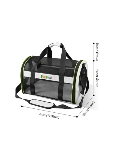 Dm Cbtx Funadd Pet Seyahat Taşıma Çantası - Omuz Askılı Katlanabilir Tote Gri
