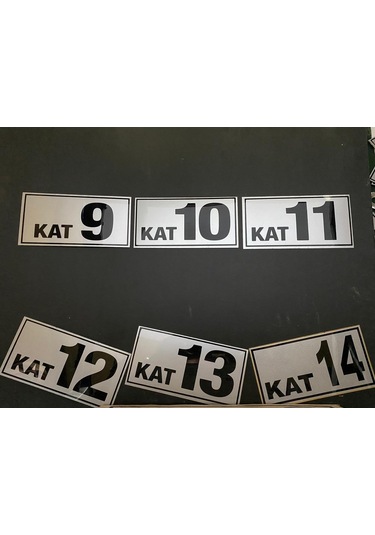 Kat Numarası 8X15Cm Kendinden Yapışkanlı -3 Den 12 Ye