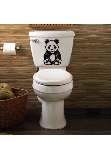 Wc Klozet için Panda Sticker Yapıştırma Model1