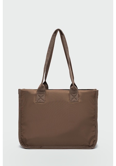 Lora Omuz Çantası Kahve Kahverengi - Siyah - Bej