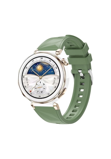 Kilifone - Huawei Watch Gt5 Pro 42mm Uyumlu - Kordon Silikon Kordon Strap Kayış Krd-129 - Beyaz