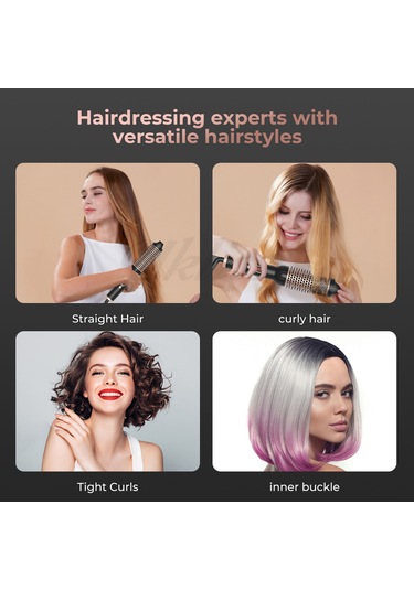 Yifomall Üçlü Fonksiyonlu Taşınabilir Saç Düzleştirici Ve Fırçası, Hızlı Isınma, 120 C-210 C Ayarlanabilir Sıcaklık