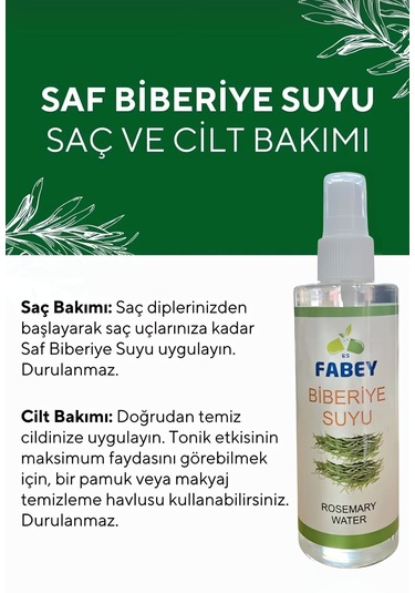 Biberiye Suyu Destekleyici Saç Toniği %100 Doğal - 200ml