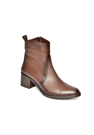 Fox Shoes T654043803 Kahverengi Hakiki Deri Kadın Bot Kahverengi