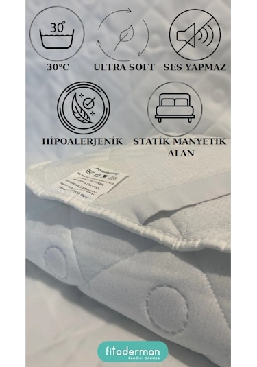 Manyetik Yatak Alezi Çift Kişilik 160 X 195 Beyaz