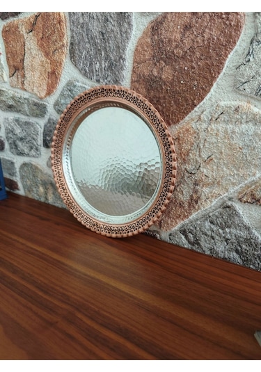 Modabakir Bakır Supla, Tabak Petek Işlemeli 22 Cm