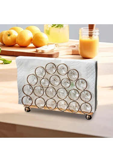 Suntek Peçete Dispenseri Benzersiz Ayaklı Mendil Tutucusu Altın