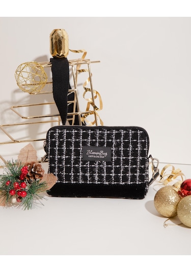 Bloominbag Noir Tweed Çapraz Çanta Siyah