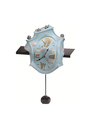 Antartidee Raf Üzerine Sarkaçlı Saat / Drop Pendulum Clock Antik