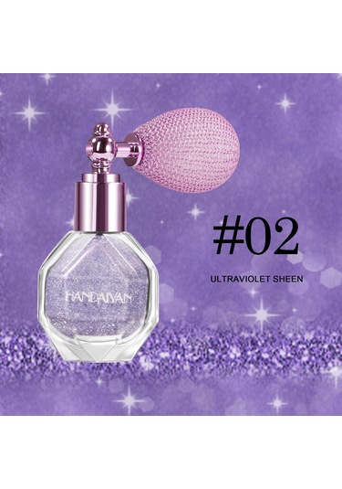 Gümüş Elmas Vurgulama Tozu Glitter Sprey Hava Yastığı Uygulaması Parlak 02 4.6g C01