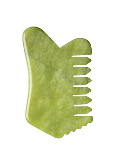 Yeşim Taşı Gua Sha Masaj Taşı Doğaltaş Tarak ve Yeşim Taşı Roller