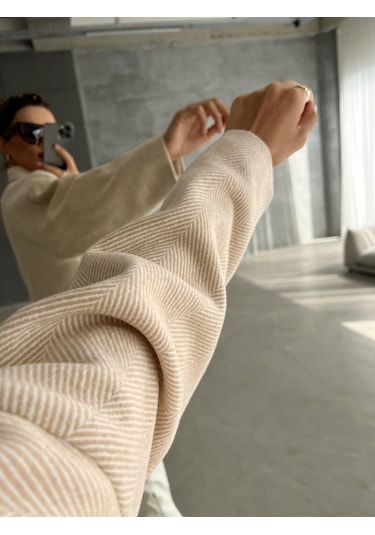 Taş 1. Sınıf Kalite Balık Sırtı Oversize Kaşe Kaban Taş