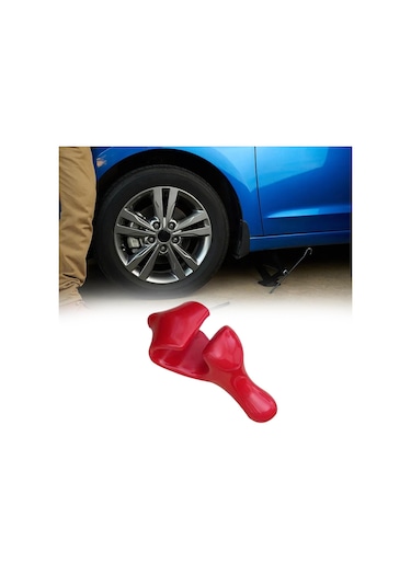 Suntek Boncuk Tutucu Oto Araba Lastiği Kelepçesi Kırmızı