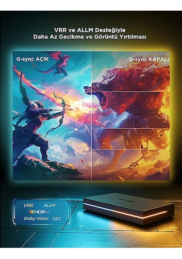 Govee Aı Sync Box 2 75-85 İnç Tv Arkası Led Aydınlatma Çok Renkli
