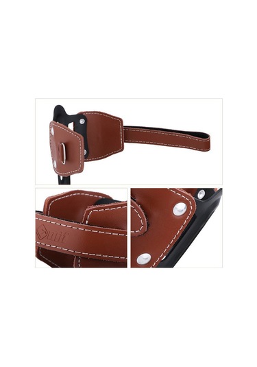 Odı Hakiki İnek Derisi Şişe Kafesi Bisiklet Montajlı Su Şişesi Tutucu, Vidalı - Kahverengi