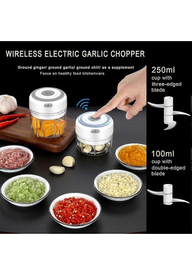 Elektrikli Mini Sarımsak Doğrayıcı Taşınabilir Sarımsak Presi Mut Çok Renkli