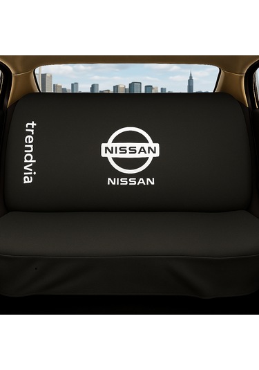 Nissan Araçlara Uygun Penye Kumaş Ön Arka Oto Koltuk Kılıfı - Servis Tipi Oto Kılıf Takımı Siyah