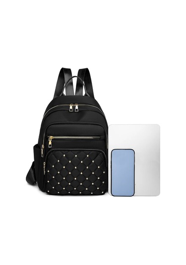 Myinkai Elmas Onay İşlemeli İplik Perçinli Sırt Çantası Kadın Diğer