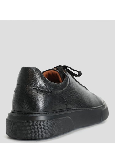 Lufian Tommy Erkek Deri Sneaker Ayakkabı 111230177100100 Siyah