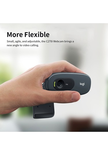 Maiyame Logitech C270i 720p Web Kamerası - Otomatik Işık Düzeltme Ve Net Ses İle Video Konferans & Dersler İçin