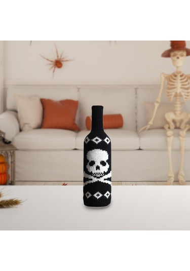 Suntek Örme Şişe Kazak Eğlenceli Eve Taşınma Kafatası Kafatası