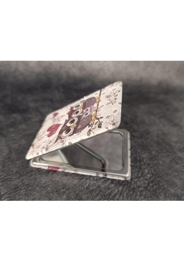 Cep Ayna Baykuş Makyaj Çanta Seyahat Taşınabilir Ayna Kozmetik Büyüteç Kompakt Çok  Renkli