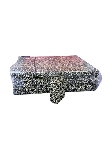 Karton Sünger Siyah Gold Çizgili Renk 8/6 Cm 48 Adet Üçlü Set Takı Kutusu Çok Renkli