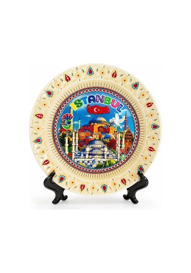 İstanbul Temalı Porselen Dekoratif Tabak 18 Cm Alk5843 Diğer