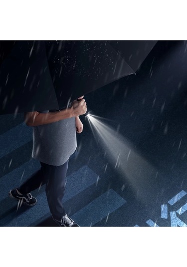 Siyah El Fenerli Şemsiye Çok Renkli