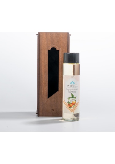 Portakal Çiçeği Kokulu 80 Cam Şişe Kolonya Ahşap Kutulu 180 Ml