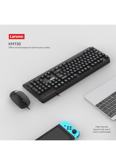 Km150 Kablolu Klavye Mouse Set Q Türkçe Siyah 870042256 Optik
