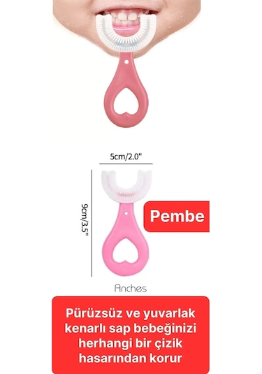 U Şeklinde Yumuşa Silikon Bebek-çocuk Diş Fırçası Diş Kaşıma