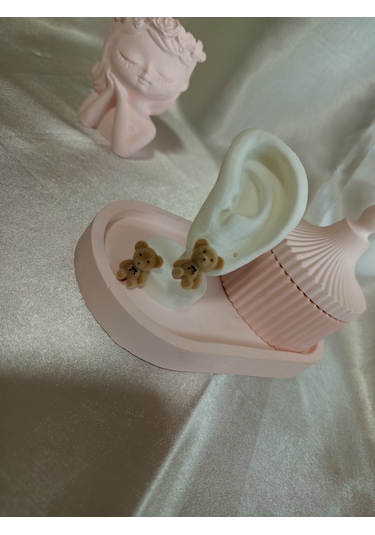 Kahverengi Peluş Ayıcık Küpe