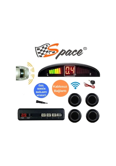 Space Dijital Göstergeli Kablosuz Park Sensörü / Gupr14