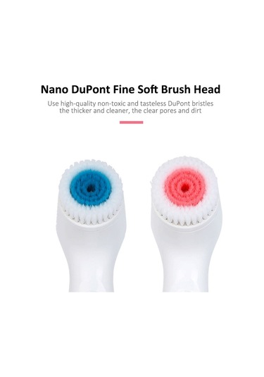 Sones Cnaier Ae-868 Pil İle Çalışan Silikon Ultrasonik Titreşimli Yüz Cilt Bakımı Elektrikli Yüz Temizleyici Mavi