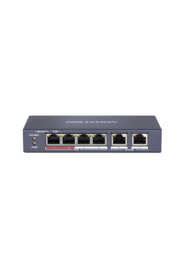 Hıkvısıon Ds-3e0106p-e/m 4 Port 2xuplınk 10/100 Mbps Poe Swıtch