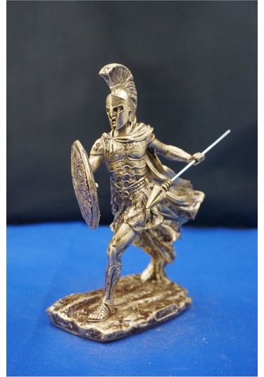 Mitolojik Tasarım Achilles Aşil - Ev Ofis Dekoratif Hediyelik Aksesuar 28 Cm Altın