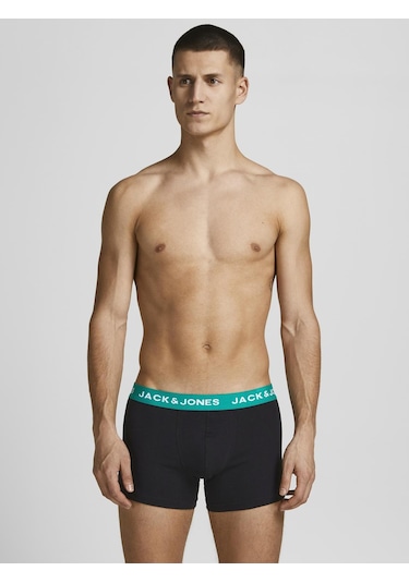 Jack & Jones 5'li Düz Renk Boxer Paketi - 12142342 Çok Renkli