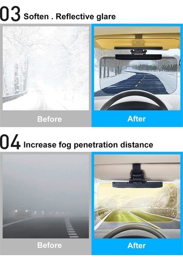 Besthome1 Arac Guneslik Gözlügü - Sd-2305 Model Sürücü Gunes Koruma Gözlügü Siyah/sarı, Uygun Farklı Araç Modelleri İçin