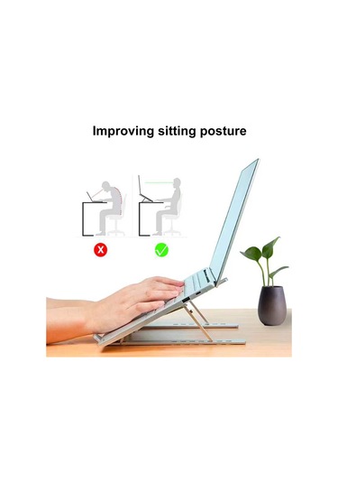 Maiyame Alüminyum Dizüstü Bilgisayar Tutucu: Katlanabilir, Soğutucu, Yükseltilebilir - Siyah, 18 İnç, Çantalı Taşınabilir Masaüstü Ayak