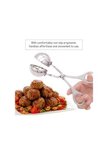 Ranyeek Stainless Steel Et Topu Kaşığı - 16.5cm Geliştirilmiş Kuru Toplama Ve Şekillendirme Aleti Diğer