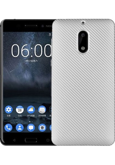 Fitcase Nokia 6 Carbon Desen Arka Kapak Silver 199983802