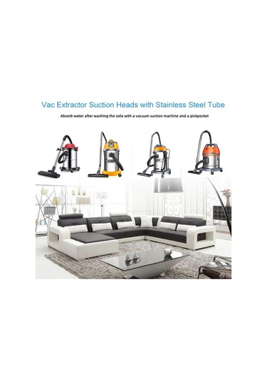 Çok Amaçlı Halı Ve Koltuk Temizleme Seti - Paslanmaz Çelik Boru Ve 4 Adaptör İçeren Set C