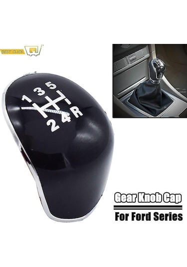 Kangvka Ford Fiesta, Focus, C-max, Kuga Vb. Modeller İçin 5 Vites Manuel Vites Çubuğu Kapağı - Siyah Abs Plastik Değiştirme Parçası