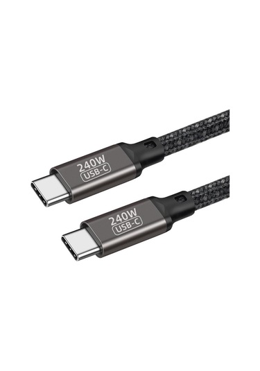 Siyah Qg02 Type-c To Type-c Pd3.1 Data Kablosu 240w 480mbps 3 Metre