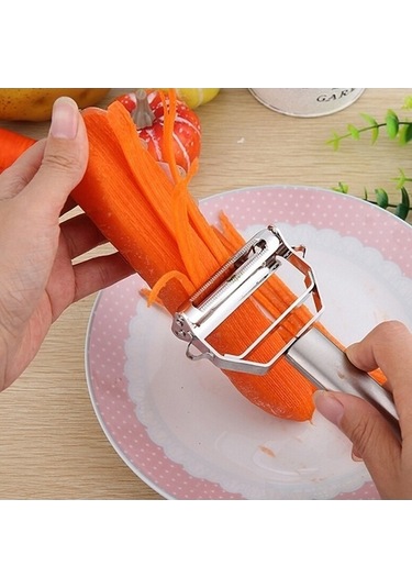 Ulzyvf Çok Fonksiyonlu Paslanmaz Çelik Sebze Soyucu & Rende Aparatı Çelik Çelik