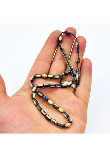 Tesbih Pasajı Bilek Boy Mavi Kapsül Kesim Gaffur Ağacı Tesbih