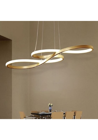 Biga / 120 Cm / Sarkıt Avize / Gold Gövde / 3 Renk Işık / 3 Yıl G Gold Boya